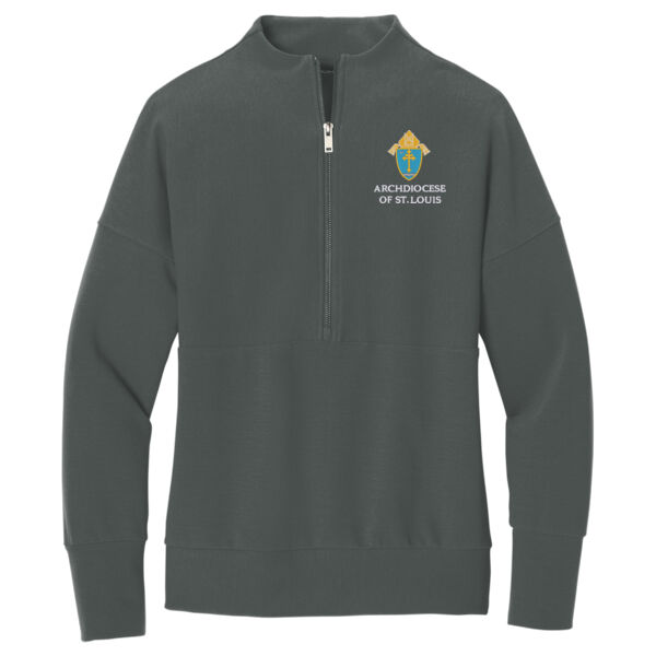 The Archdiocese of St. Louis Embroidered - Women's Linear Texture 1/4 Zip Thumbnail