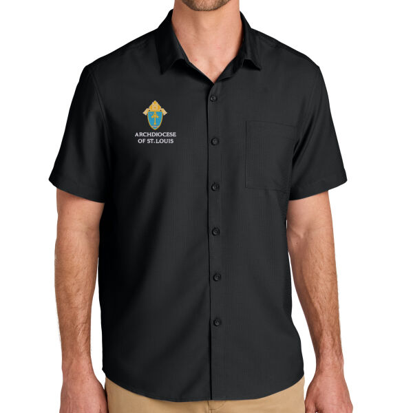 The Archdiocese of St. Louis Embroidered - Men's Short Sleeve UV Dockside Shirt Thumbnail