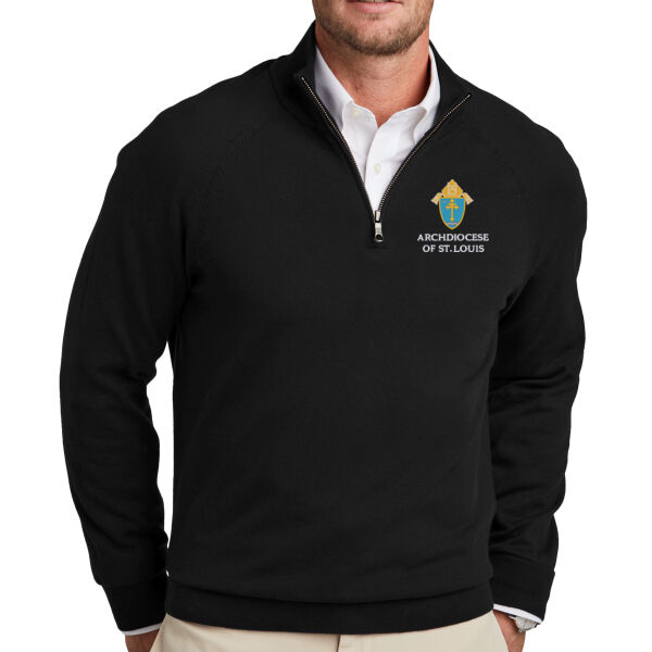 The Archdiocese of St. Louis Embroidered - Men's Cotton Stretch 1/4 Zip Sweater Thumbnail