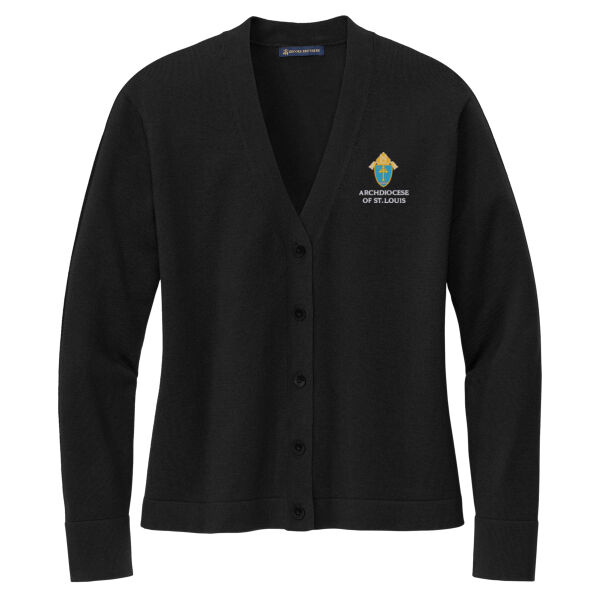 The Archdiocese of St. Louis Embroidered - Women's Cotton Stretch Cardigan Sweater Thumbnail