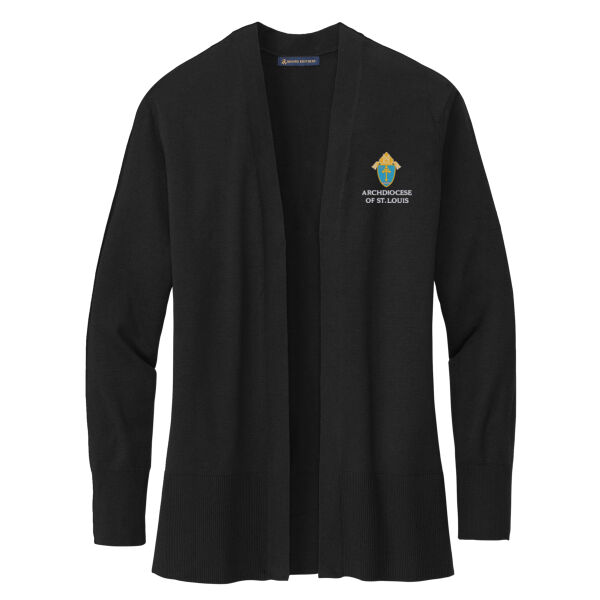 The Archdiocese of St. Louis Embroidered - Women's Cotton Stretch Long Cardigan Sweater Thumbnail