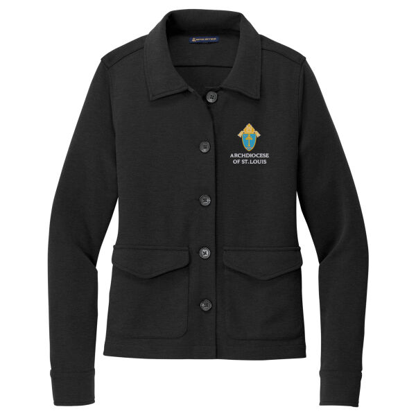 The Archdiocese of St. Louis Embroidered - Women's Mid Layer Stretch Button Jacket Thumbnail