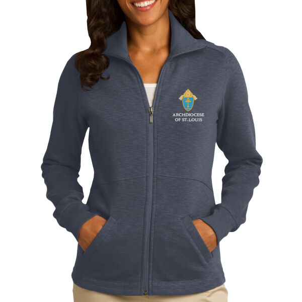 The Archdiocese of St. Louis Embroidered - Women's Slub Fleece Full Zip Jacket Thumbnail