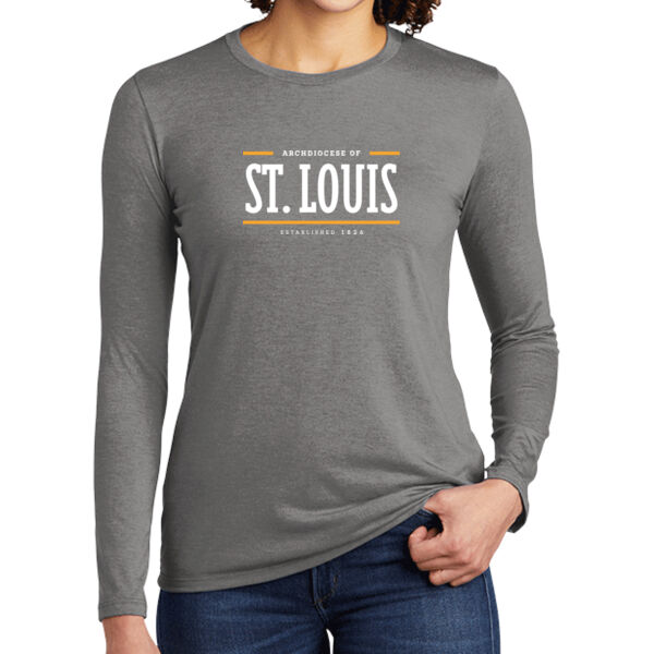 Limited Edition The Archdiocese of St Louis Printed- - Women's Tri Blend Long Sleeve Tee Thumbnail