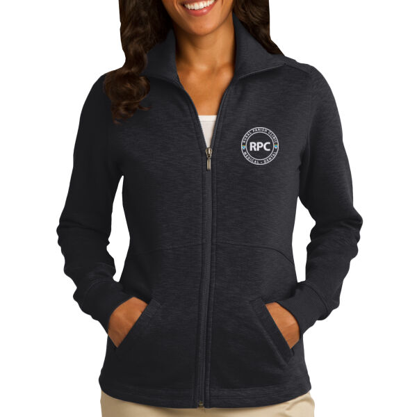 Rural Parish Clinic Embroidered - Women's Slub Fleece Full Zip Jacket Thumbnail