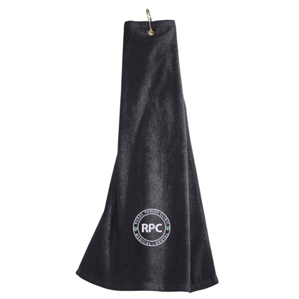 Rural Parish Clinic Embroidered - Grommeted Tri Fold Golf Towel Thumbnail