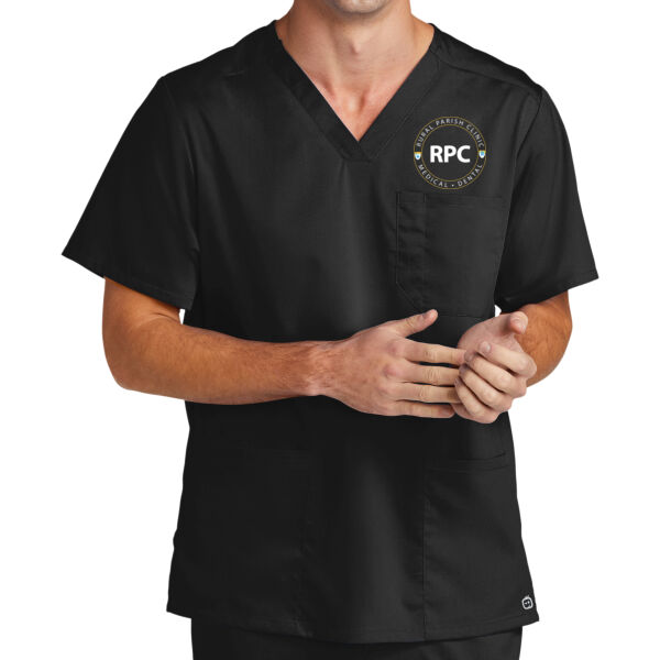 Rural Parish Clinic Printed - Men's Premiere Flex V Neck Top Thumbnail