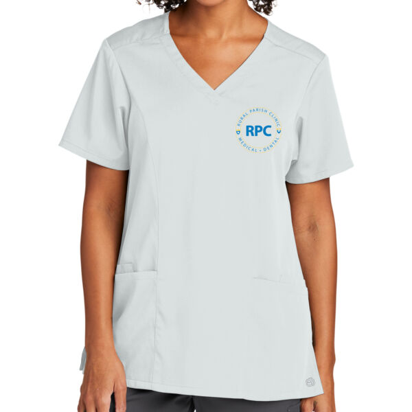 Rural Parish Clinic Printed - Women's Premiere Flex V Neck Top Thumbnail