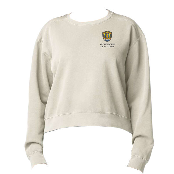 Comfort Colors Archdiocese of St. Louis Bicentennial Embroidered- - Women's Garment-Dyed Mid-Length Crewneck Sweatshirt Thumbnail