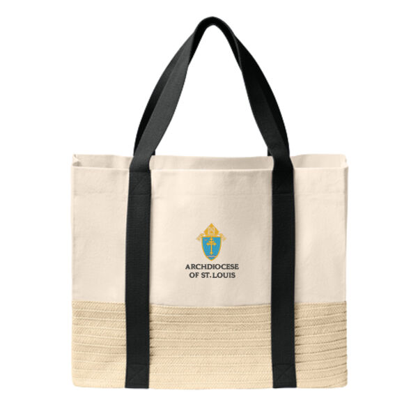 Port Authority Archdiocese of St. Louis Embroidered- - Straw Market Tote Thumbnail